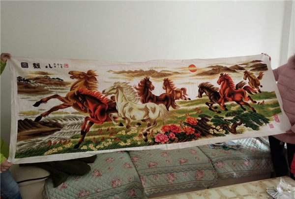 十字绣八骏图价格