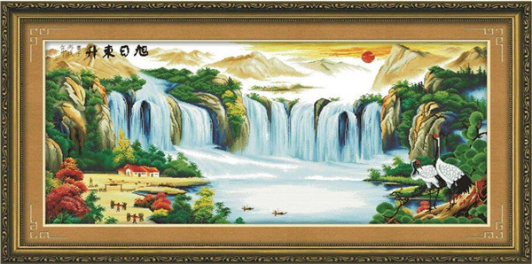 旭日东升十字绣成品价格