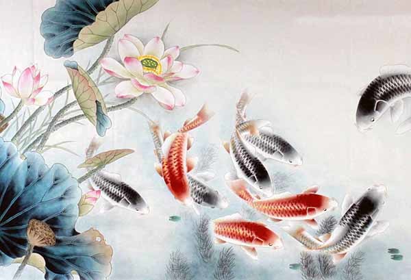 进门正对九鱼图好不好