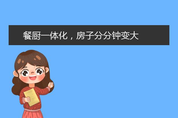 餐厨一体化，房子分分钟变大