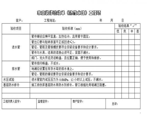 装修水电如何验收