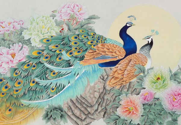 孔雀画挂在家里哪个位置好