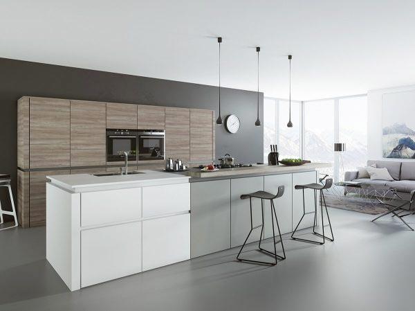 黑白灰现代风小厨房橱柜装修效果图