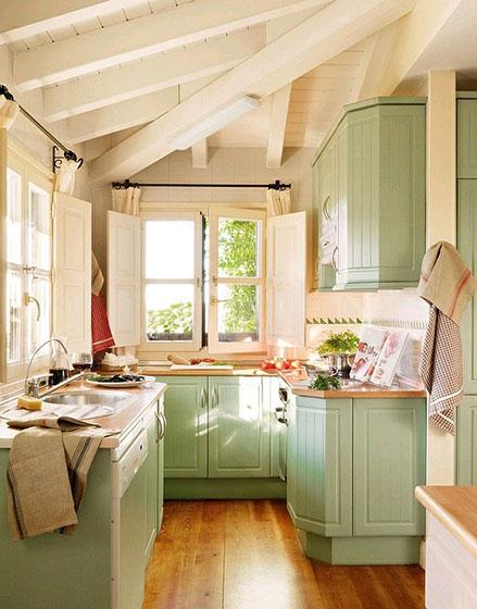 北欧风格小厨房柜子效果图