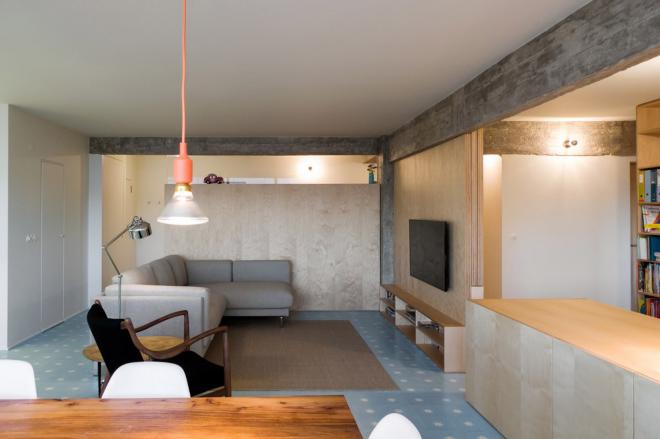 现代简约小公寓客厅装修效果图