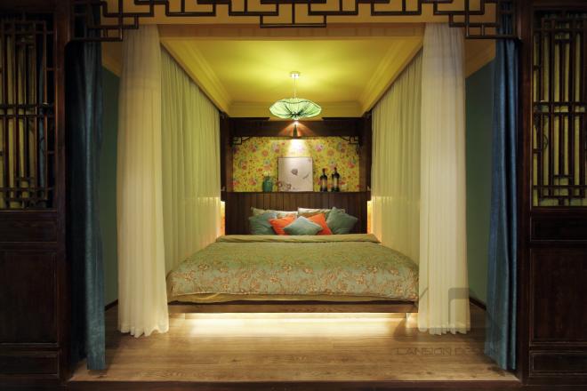 东南亚风格别墅卧室装修效果图