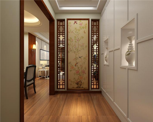 家居新中式玄关装修效果图 现代与古典的完美结合