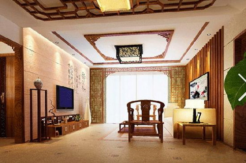 中式客厅装修设计效果图 古朴典雅的中式客厅风情