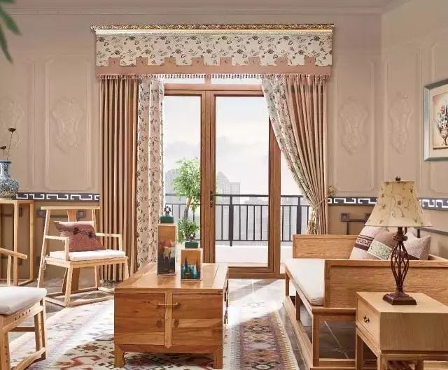 中式风格窗帘家装设计效果图 中式传统的艺术气息