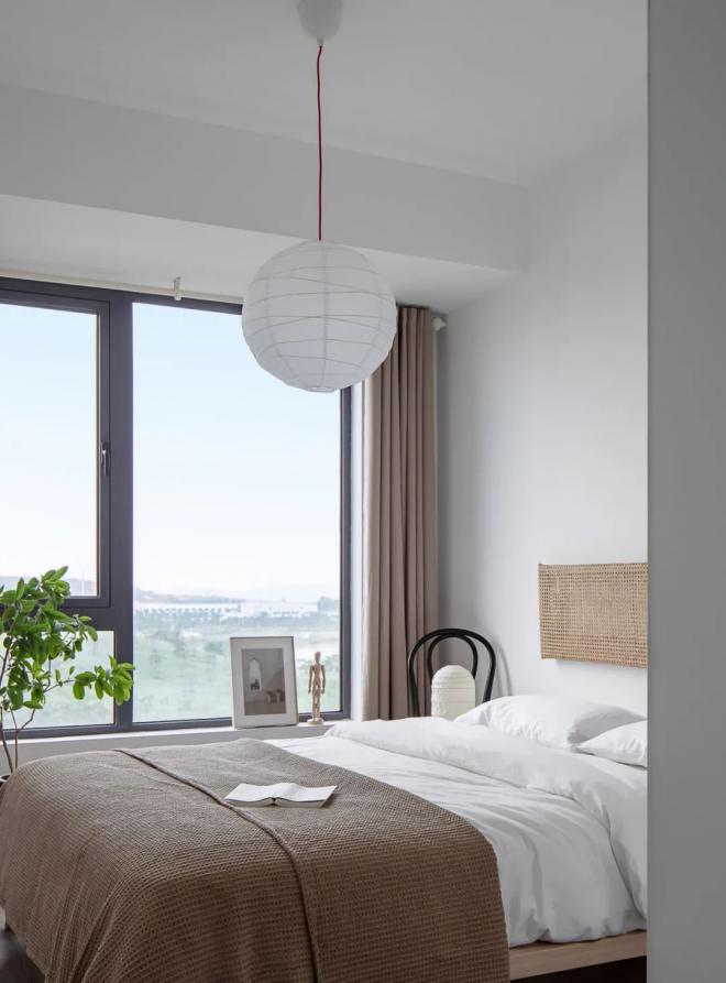 武汉100平两居室客厅白色灰色现代原木色整屋装修效果图