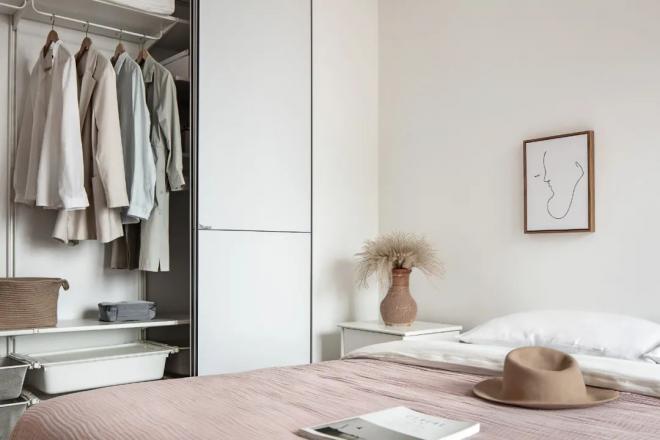 武汉100平两居室客厅白色灰色现代原木色整屋装修效果图