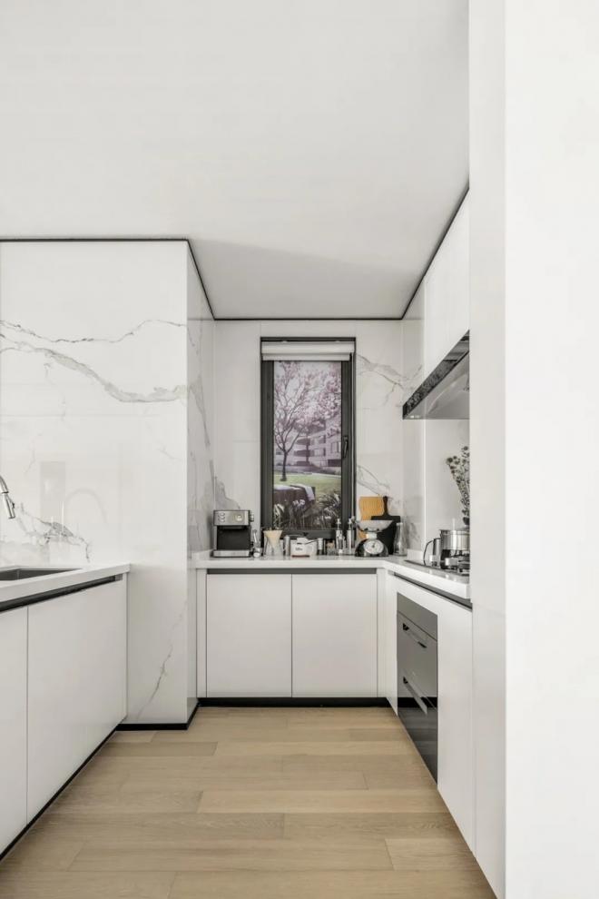 89平样板间两居室客厅简约白色灰色现代整屋装修效果图