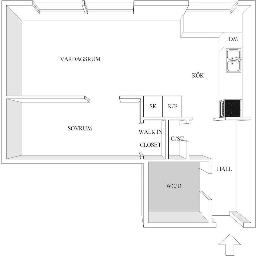 46平的小户型公寓装修效果图 北欧风设计图