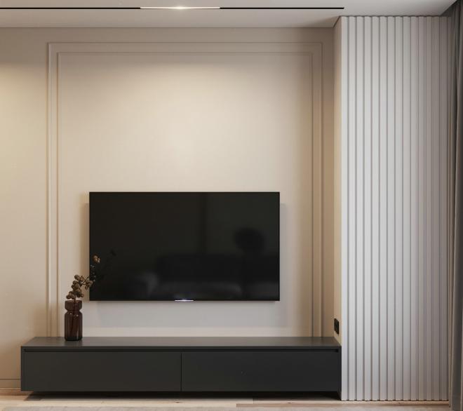 小户型客厅简约白色灰色现代整屋装修效果图