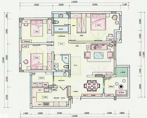 140平新房装修效果图 收纳柜家居设计图