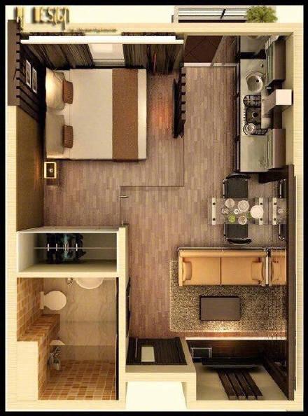 9 款单身公寓设计装修效果图