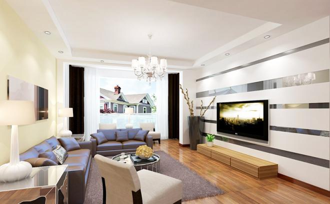 现代风格客厅电视墙装修效果图