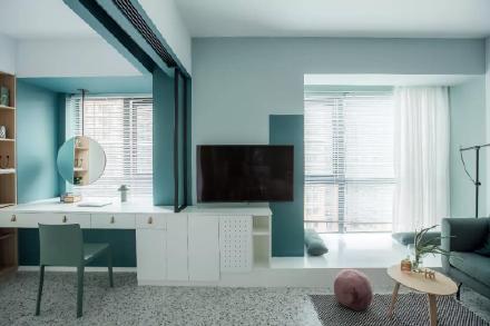 长沙治愈的绿色面积75㎡两居室装修效果图