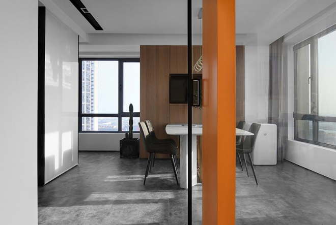 65平米橙色系办公室装修效果图