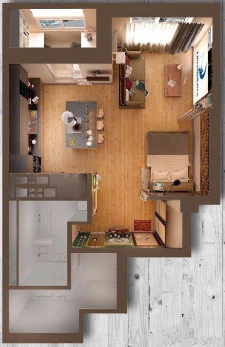 精致的小户型设计 ​家庭室内装修设计图