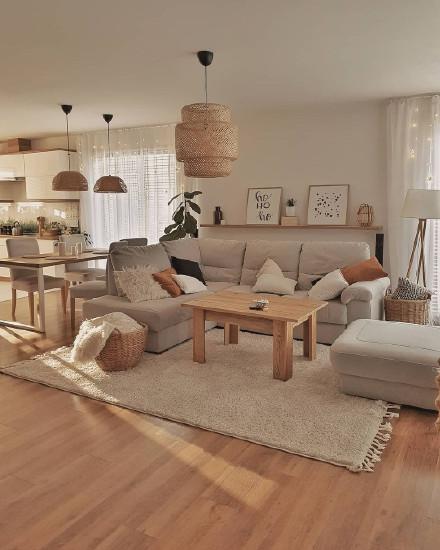 90 ㎡浅木色的日式家效果图 家居设计效果图