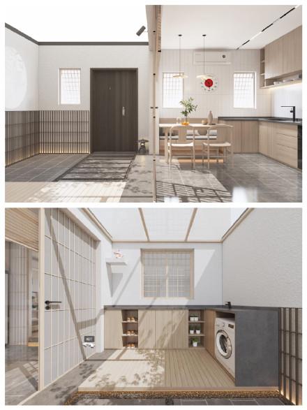 90平现代日式老房翻新装修效果图 家居设计图