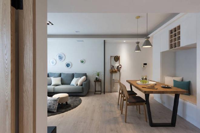 100㎡北欧极简风格家居装修设计效果图 公寓装修效果图