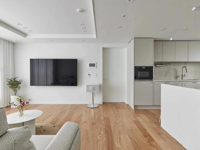 90平米全屋实木地板通铺小户型装修效果图 家居设计图